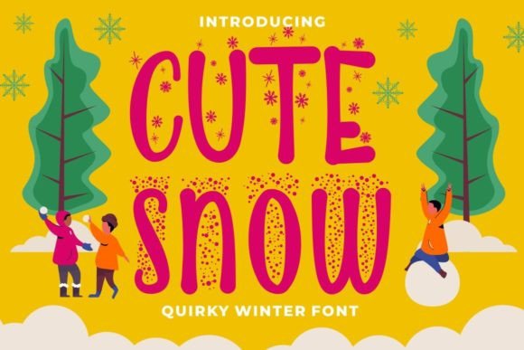 Cute Snow: A Playful Winter Display Font That Delivers