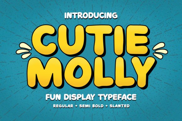 Cutie Molly: A Playful Display Font for Handmade Creators