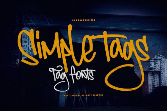 Simple Tags: A Handmade Display Font for Authentic Digital Branding