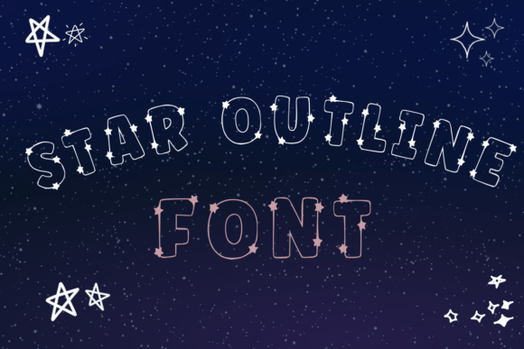 Star Outline: A Playful Display Font That Shines Online