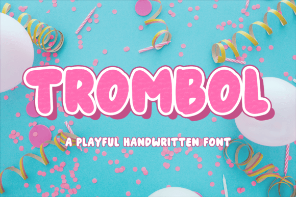 Trombol: A Playful Display Font for Handmade Labels & Printables