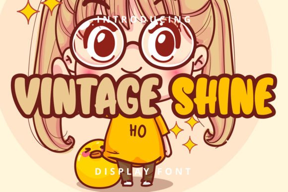 Vintage Shine: A Playful Display Font for Handmade Brands